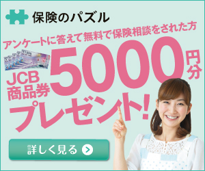 保険のパズル JCB商品券5,000円分プレゼント！