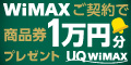 WiMAXご契約で商品券1万円分プレゼント