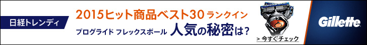 日系トレンディ ベスト30ランクイン Gillette